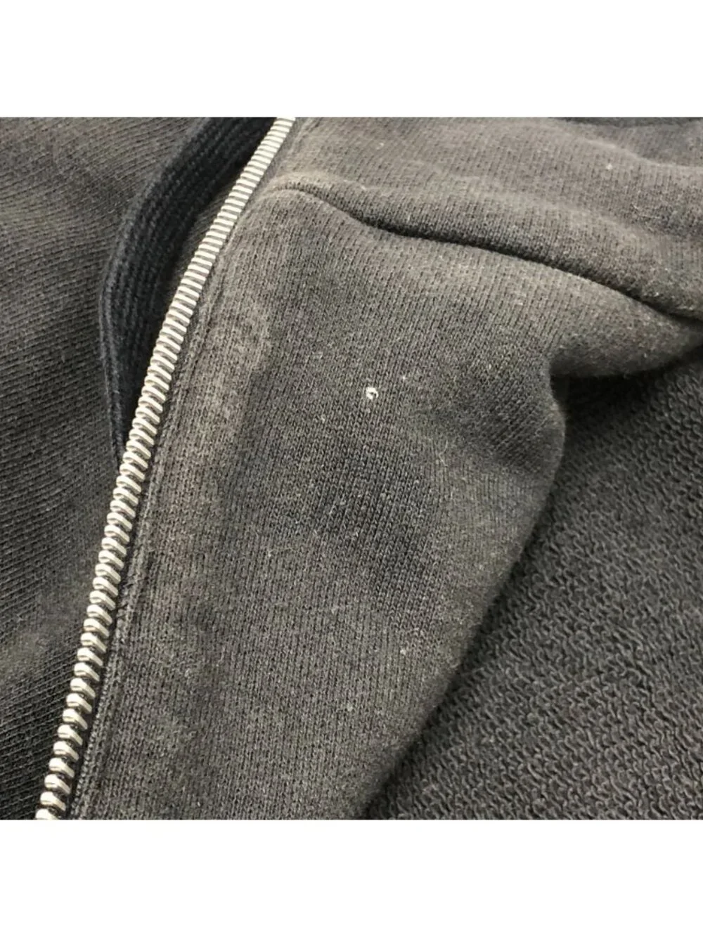 Gucci Hoodie Arm Logo Print Half Zip Cotton Black